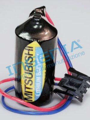 MITSUBISHI MR-BAT A6-BAT Lithium Battery 3.6V with black connector MITSUBISHI MR-BAT A6-BAT Lithium Battery 3.6V with black connector