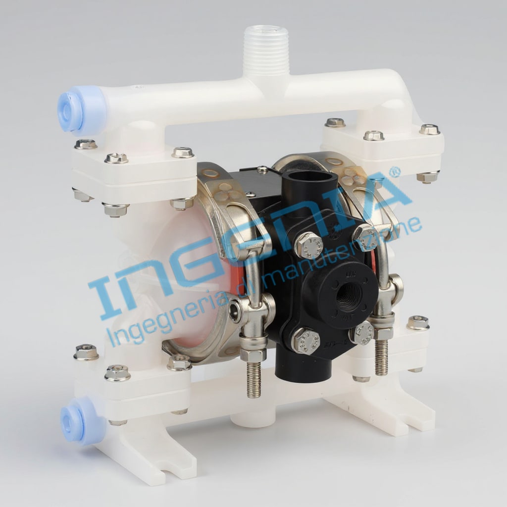 SANDPIPER V2CP-PRRRB-B1 Air Operated Double Diaphragm Pump 1/4" NPT Polypropylene